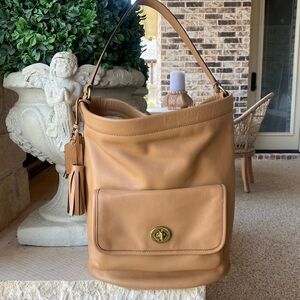 Coach Legacy Bucket Tote Camel Tan 21193 LIKE NEW